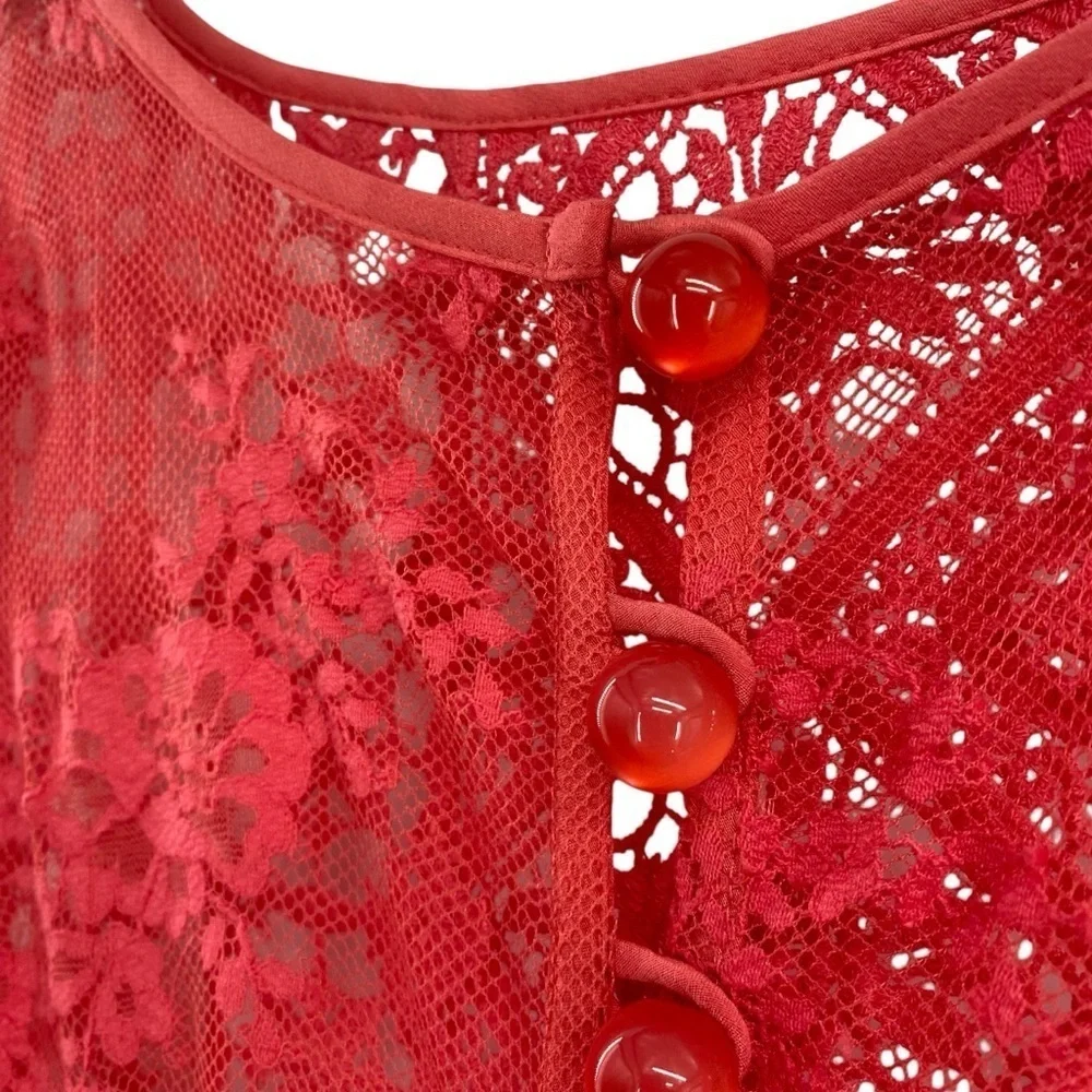 Tracy Reese Plenty Sheer Pink Lace Dress Coverup